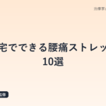 自宅でできる腰痛ストレッチ10選｜鍼灸師監修・1日5分のセルフケア